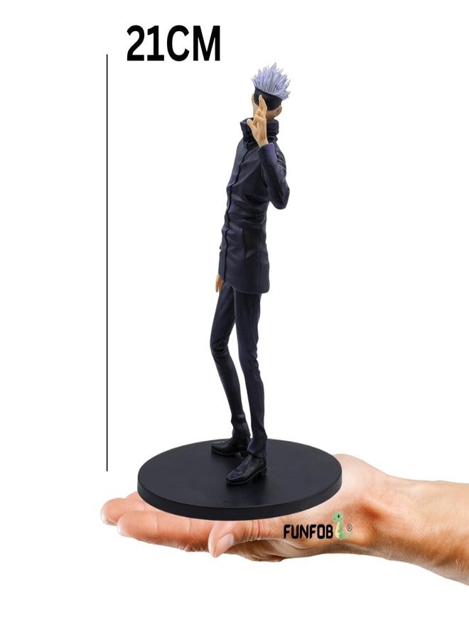 FUNFOB Jujutsu Kaisen Gojo Action Figure Height -21cm Collectible for Anime Fans Manga Weeb PVC Multicolour | Gojo Eye Mask - Image 5